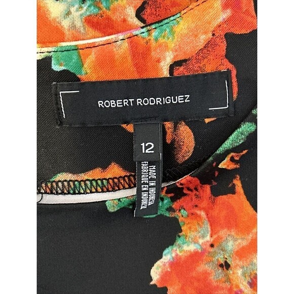 Robert Rodriguez Helen Peplum Floral Print Top Size 12 - Picture 3 of 11